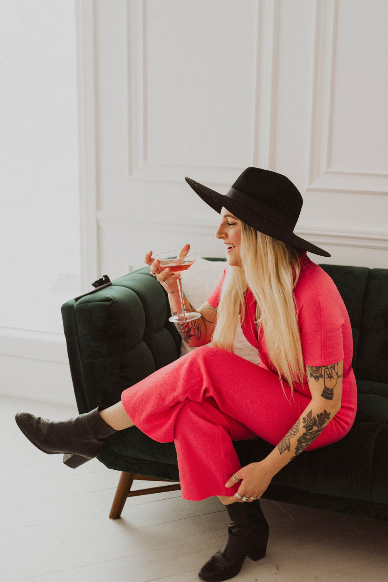 pink drink hat