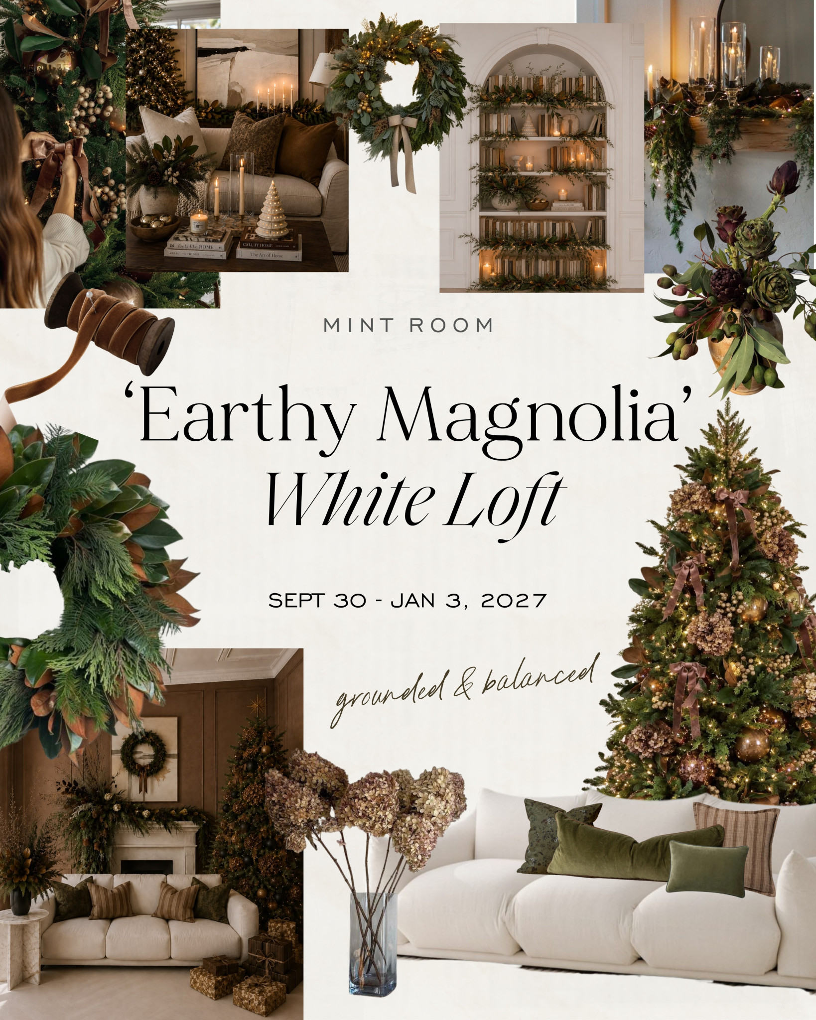 EARTHY MAGNOLIA in the White Loft